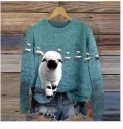 3D Printed Christmas Round Neck Sweater - Jlnwy12 Jy21-Xl - View 1