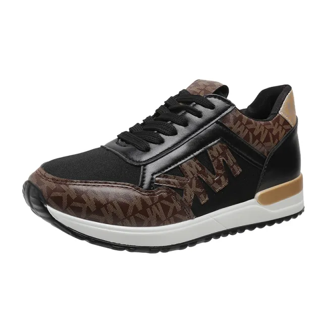Front Lace up Round Head Breathable Sneaker Roman Style Black - Shop at LoveMi