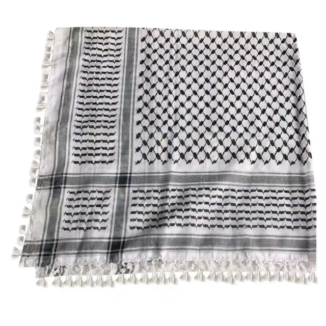 New Four side Tassel Outdoor Tactics Headscarf Milky White - Shop at LoveMi