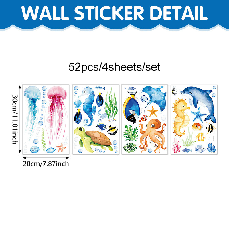 Summer Ocean Cartoon Dolphin Wall Poster