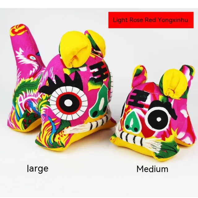 Handmade Cloth Tiger Folk Crafts Special Gift Rose Red Happy Tiger - Shop at LoveMi