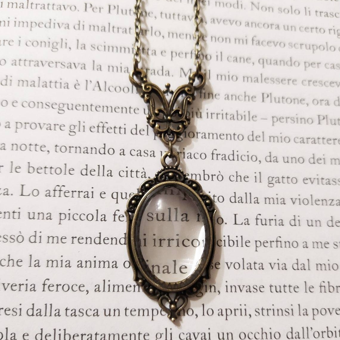 Enlarged Necklace Steampunk Necklace Gift For Book Lovers