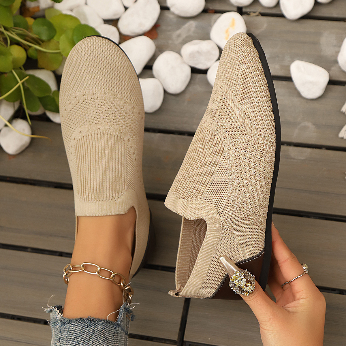 Fly knit Shoes Flat-Soled Breathable Casual 20 b52fb98b 5a37 40fd b9cd 950623b01d99