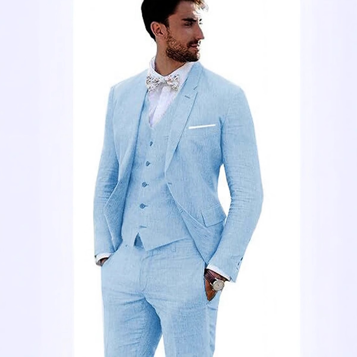 Men's Stylish Business Suit Three-Piece Set 3