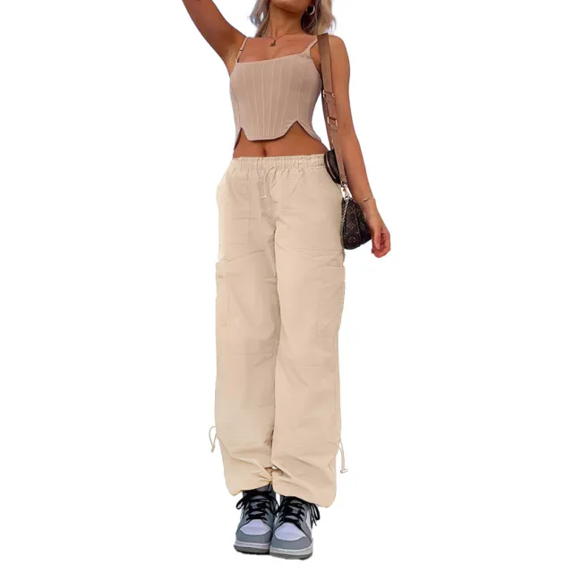 Multi bag Straight Cargo Casual Pants Khaki - Shop at LoveMi