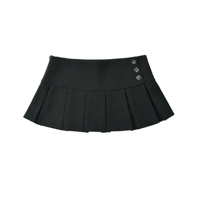 Women's Low Waist Pleated Skirt Black - Shop at LoveMi
