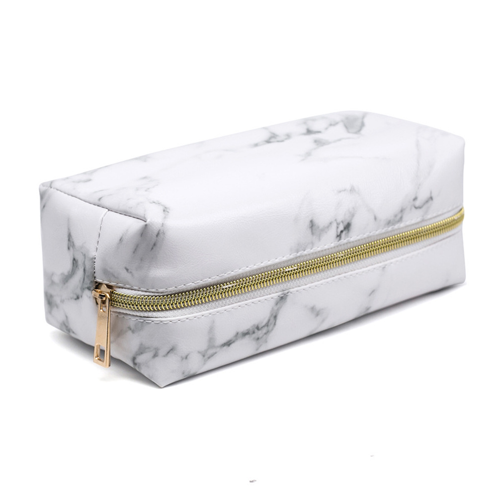 Title 2, New Marbled White PU Cosmetic Storage Bag Keep ...