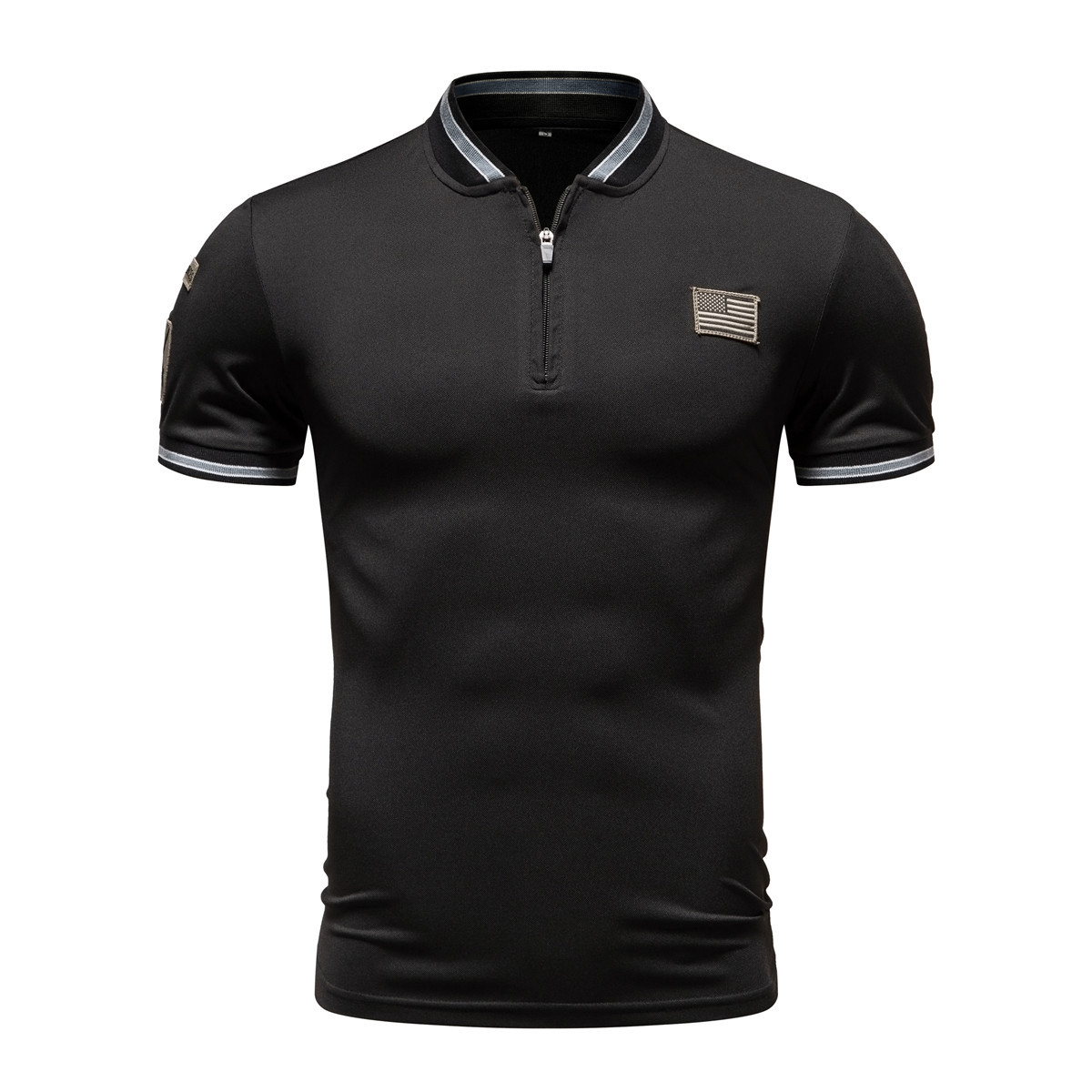 Casual Stand-Up Collar T-Shirt Men's Polo Shirt 9