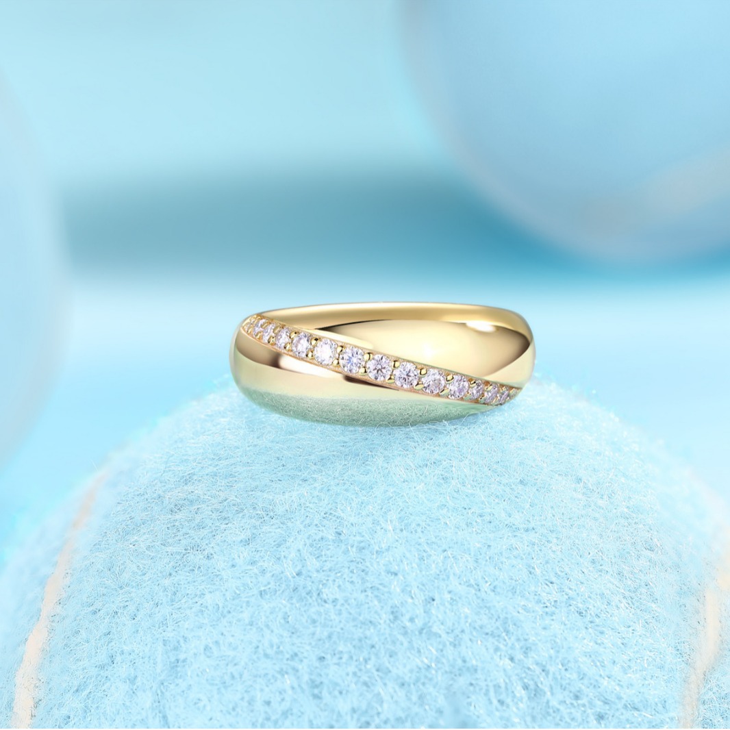 925 Silver Moissanite INS Style Ring