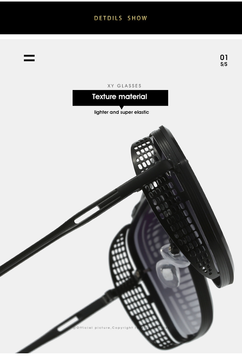 Gradient A Wire Fence Edge Retro Sunglasses - Image 13