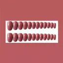 Dark Cameo Brown Round Head Long Nail Sticker view 3