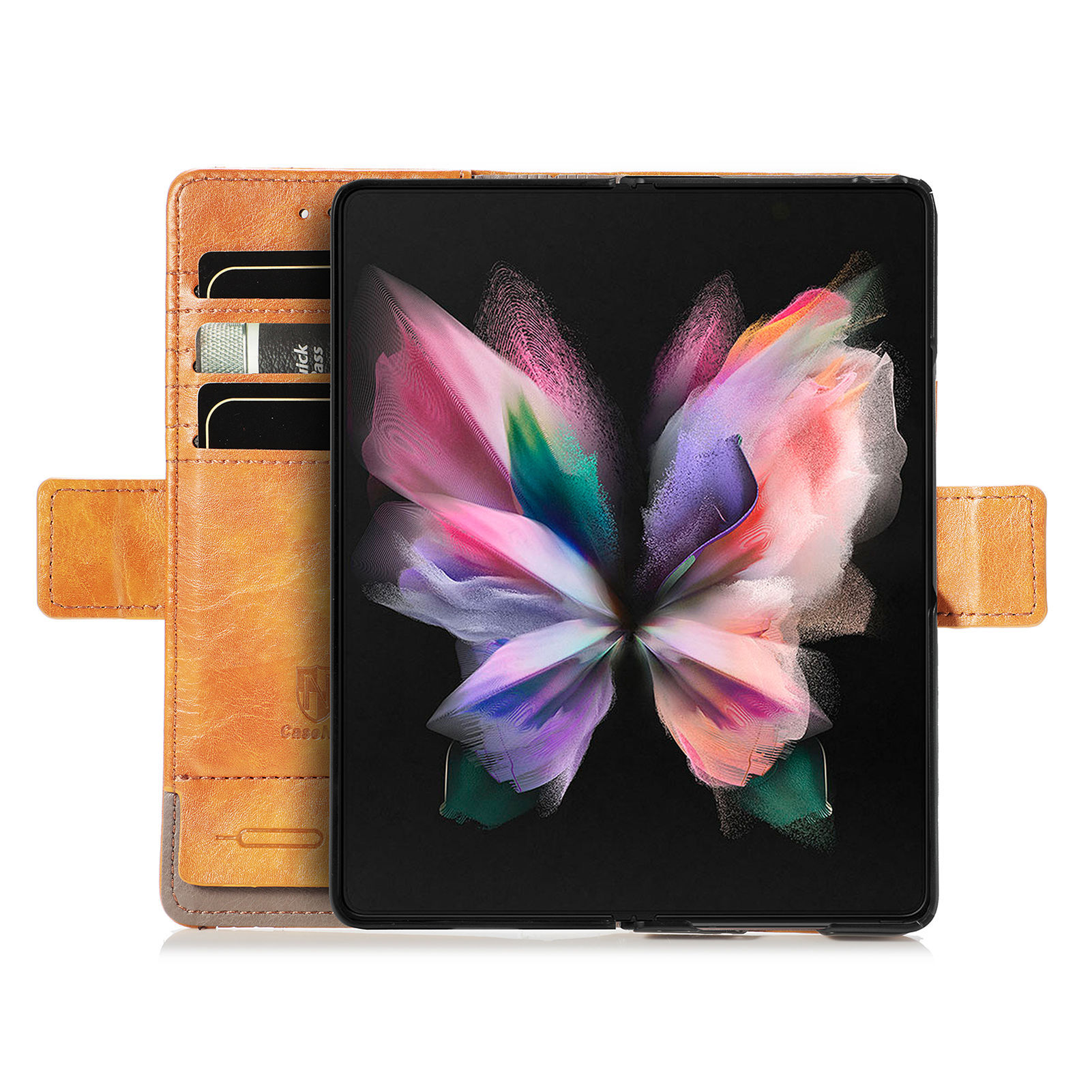 Applicable To Z Fold4 5G Phone Case All-inclusive Bracket Card Holder