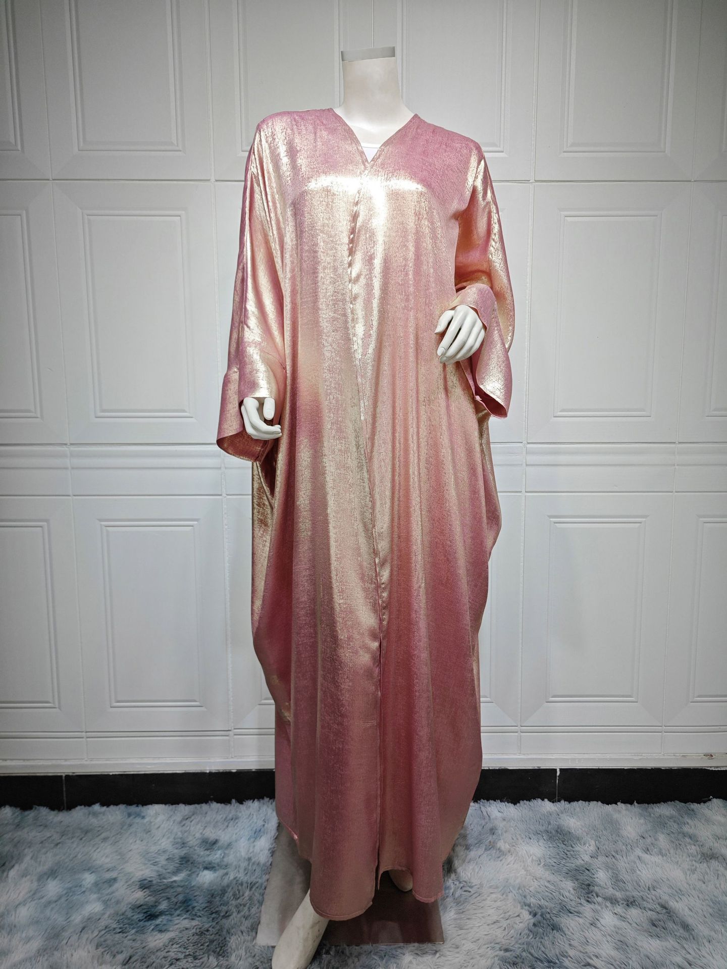 Muslim Fashion Bronzing Robe Abaya Outer Wear - Picture 16 of 16