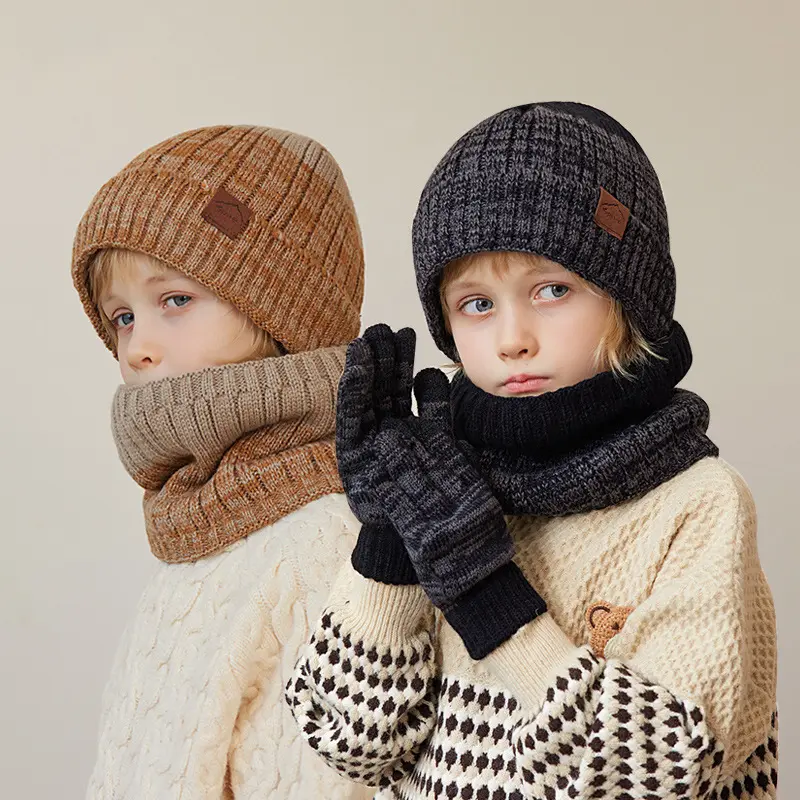 Fleece-lined Knitted Wool Hoodie
