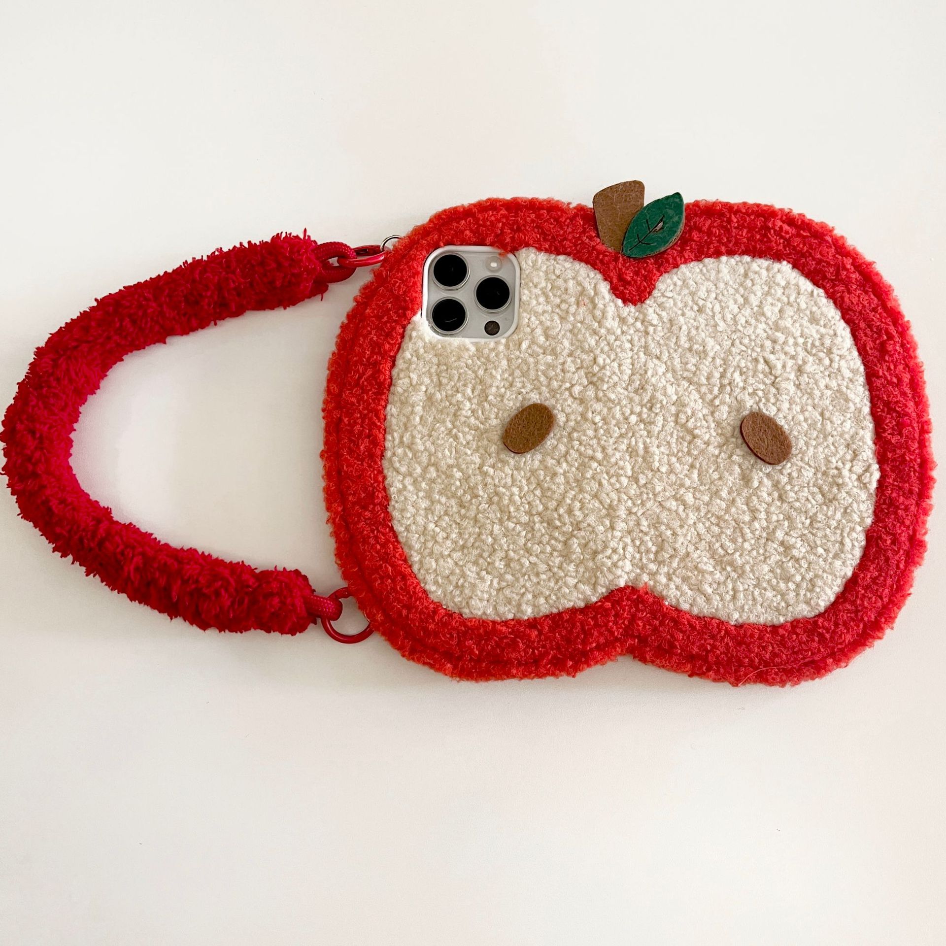 Fluffy Cute Flip-top Handbag Phone Case