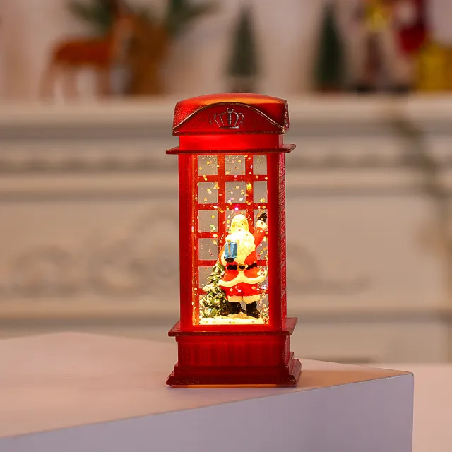 Christmas Decoration Small Oil Lamp Interior Portable LED Lamp Red Old Man - Shop at LoveMi