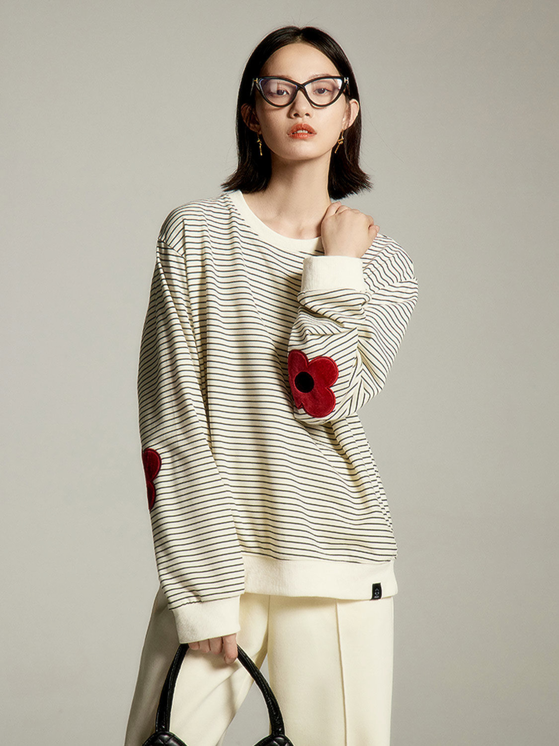 Women's Three-dimensional Flower Casual Sweatshirt