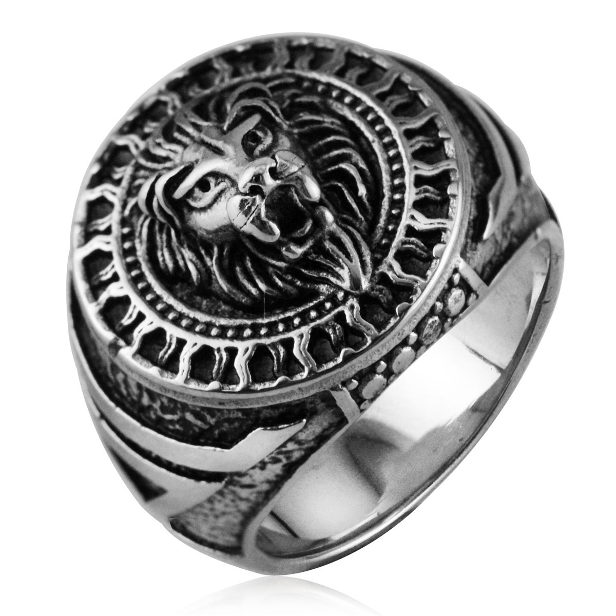 Titanium Steel Lion Ring