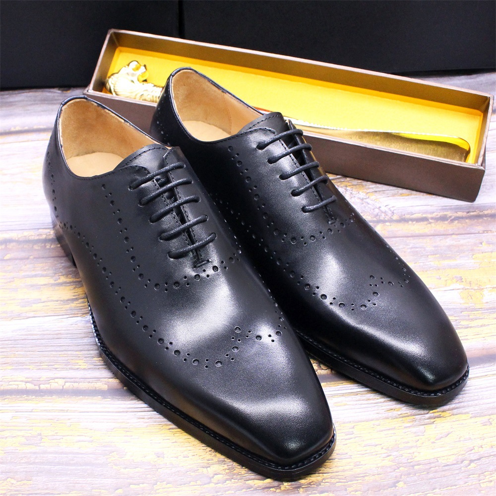 Title 3, Sapatos masculinos de couro brogue britânico gr...