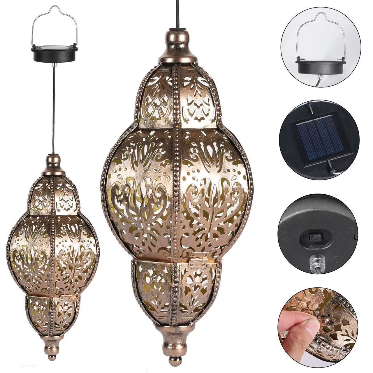 Crafts Solar Lamp Outdoor Courtyard Hollowed-out image 2