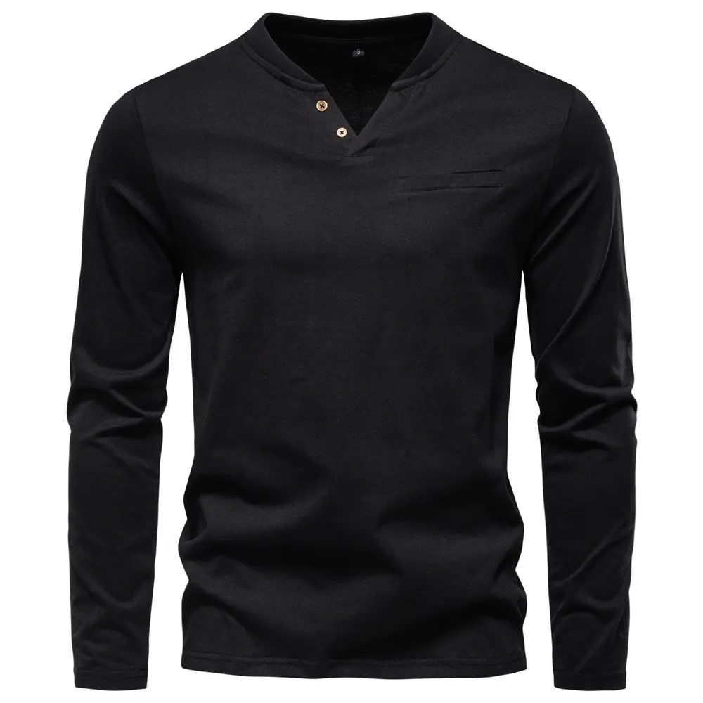 Mens V Neck Slim Fit Base Layer Shirt