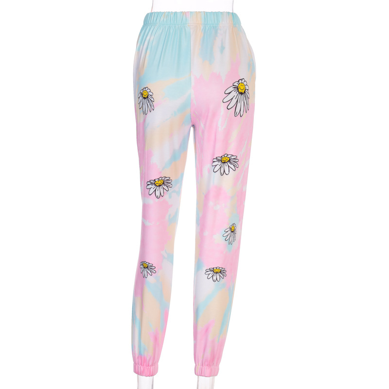 Title 11, Sport-casual broek met chrysanthemumprint