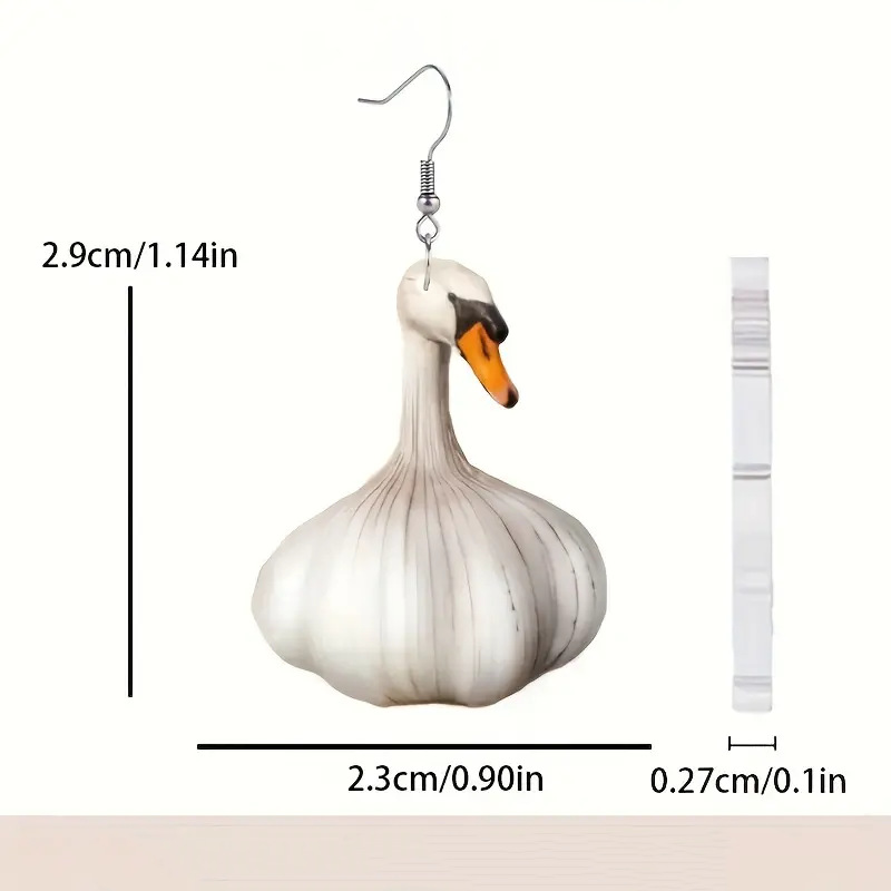 Women's Fashion Creative Garlic Duck Earrings