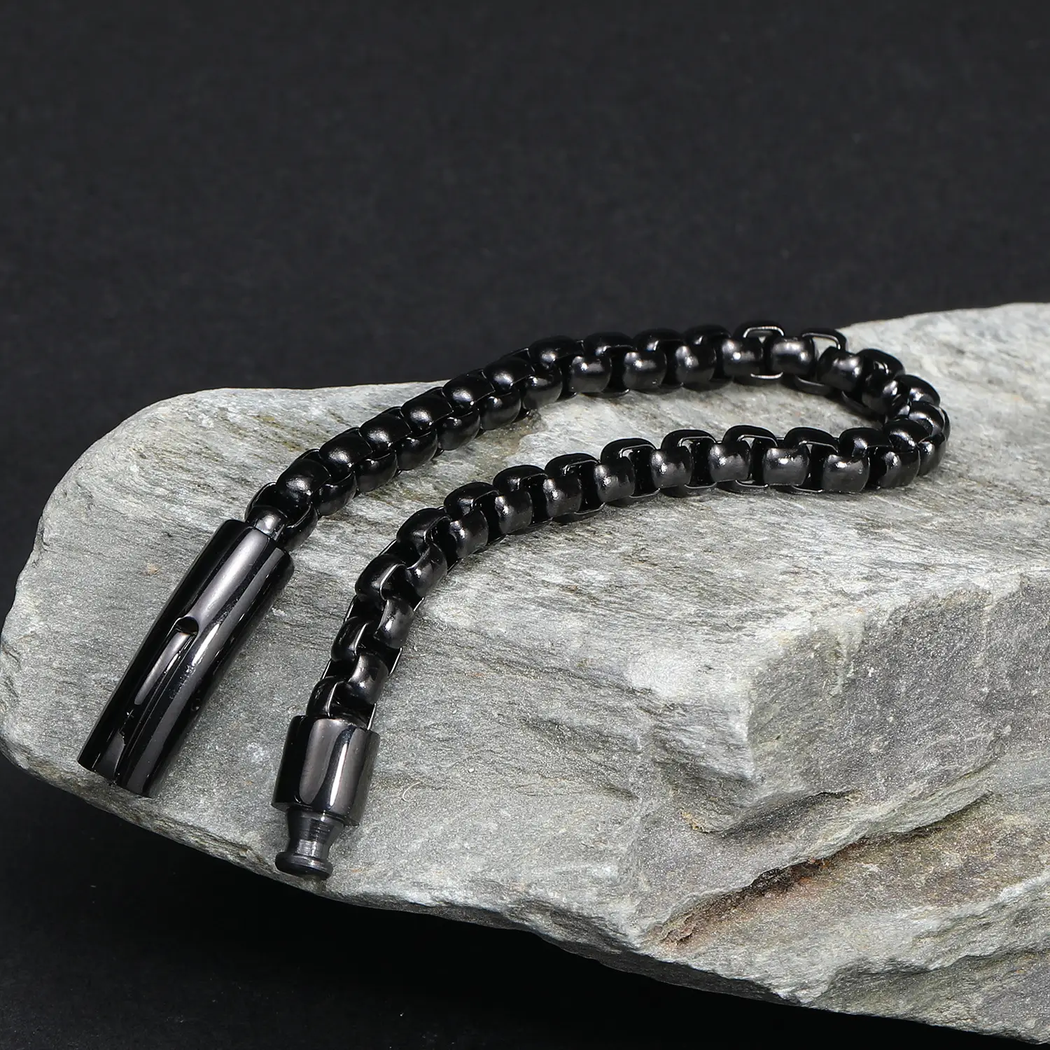 Titanium Steel Men's Stainless Steel Pearl Bracelet