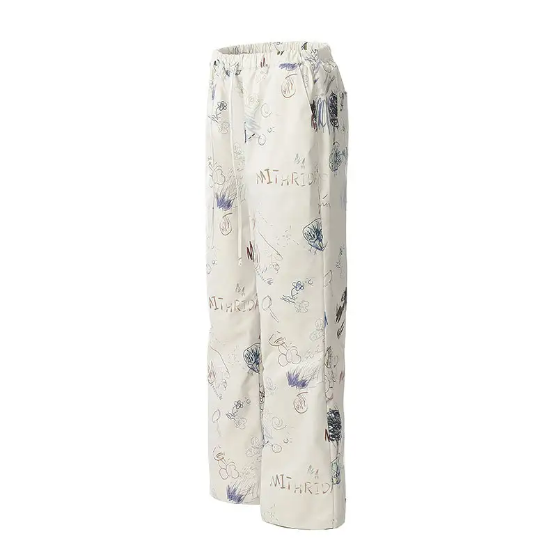 Graffiti Spray Paint Jeans Loose Wide-leg Straight Pants