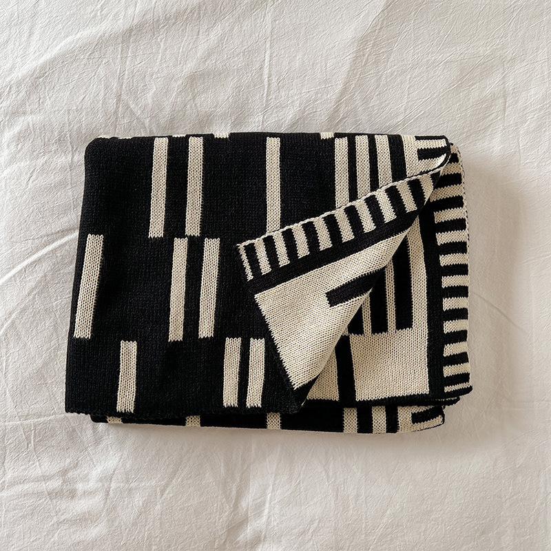 Knitted Wool Blanket Sofa Throw Home Casual Cover Blanket