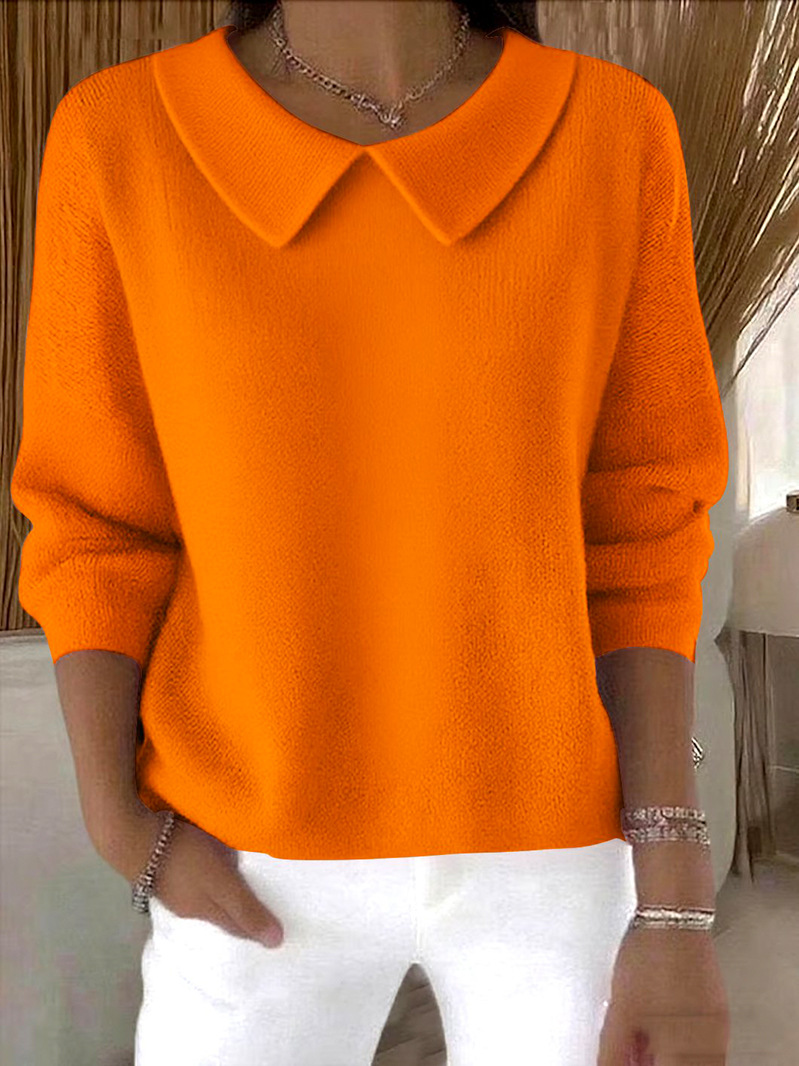 New Women's Loose Casual Solid Color Long Sleeve