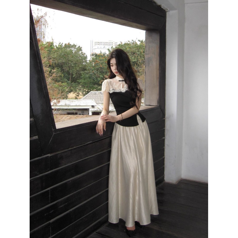 New Short-sleeve Top And Casual A-line Skirt Set