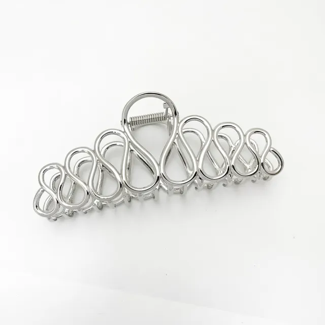 Updo Minimalist Large Hair Clip Silver - Shop at LoveMi