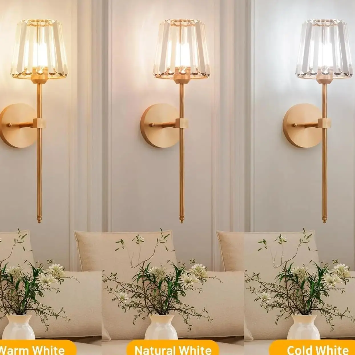 Retro RGB Crystal Glass Minimalist Wall Lamp