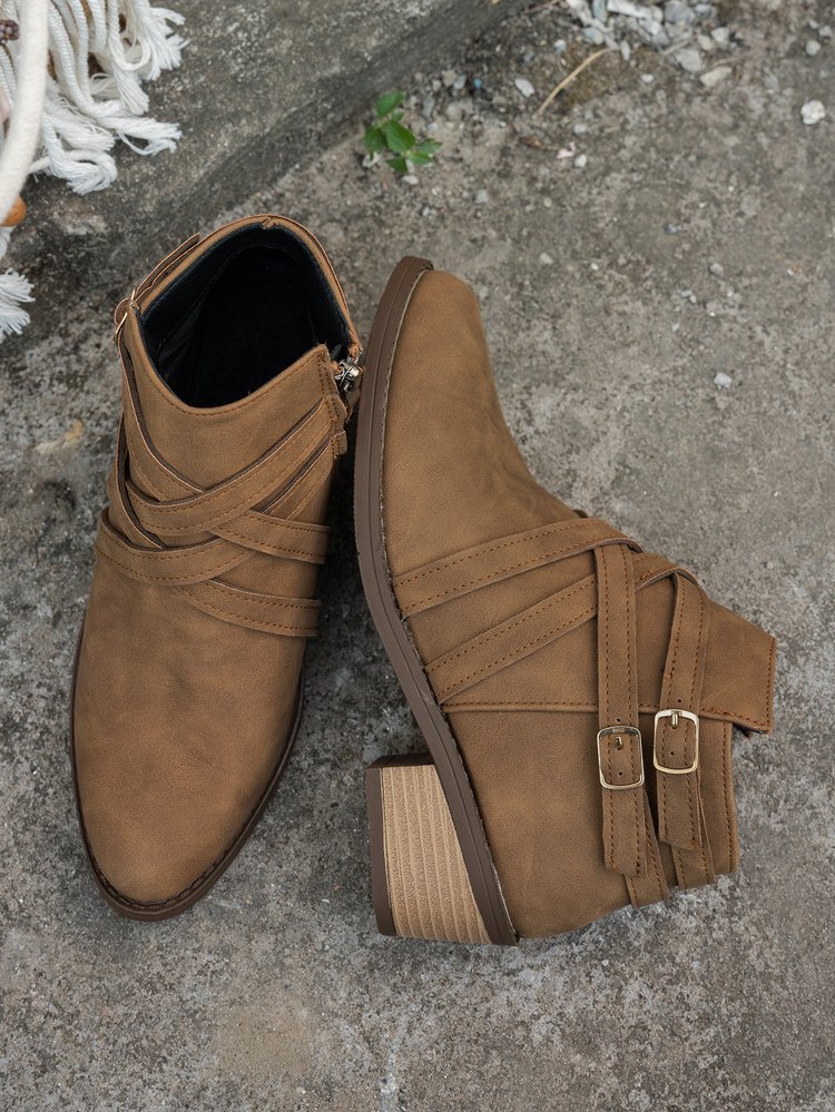 Women’s Retro High-Heel Ankle Boots 