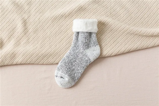 Winter Thick Wool Lined Warm Stockings Gray - Shop at LoveMi