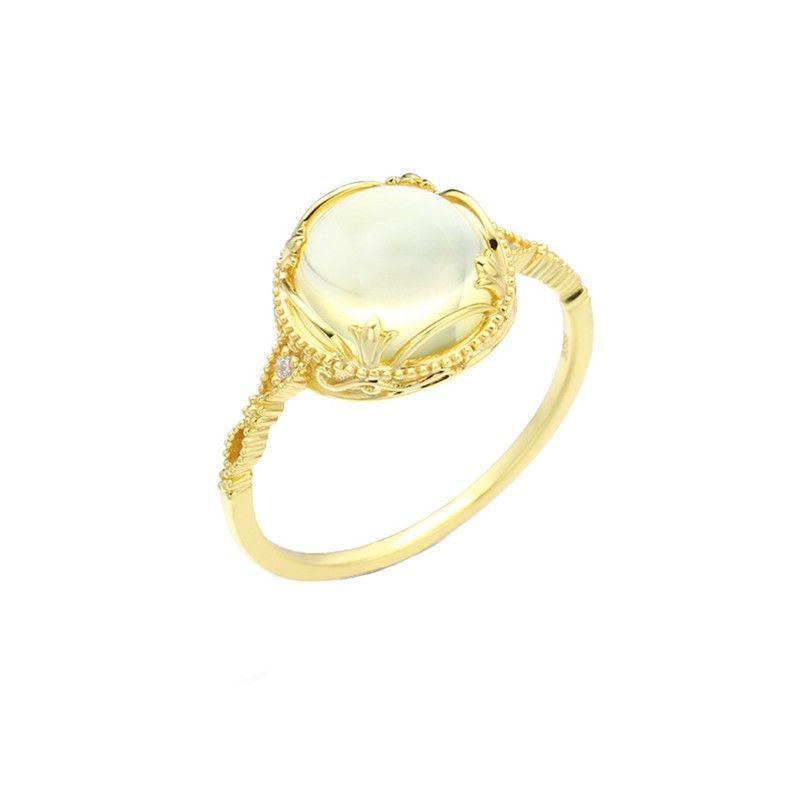 Title 4, Zhaocai Nafu Topaz Glass Egg Face Ring