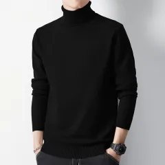 Turtleneck Sweater Boy's Undershirt Autumn And Winter Inner Wear - Black - View 1