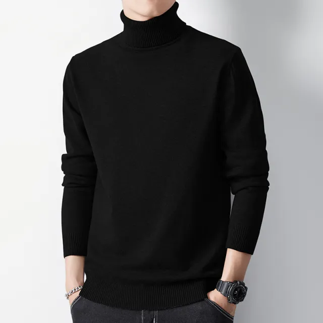 Turtleneck Sweater Boy's Undershirt Autumn And Winter Inner Wear Black - Shop at LoveMi