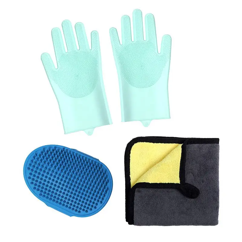 Pet Bathing Gloves Dog Bath Supplies Set