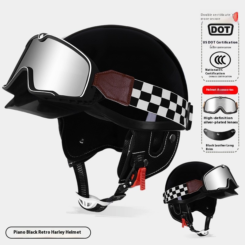 Piano Black Harley Goggles