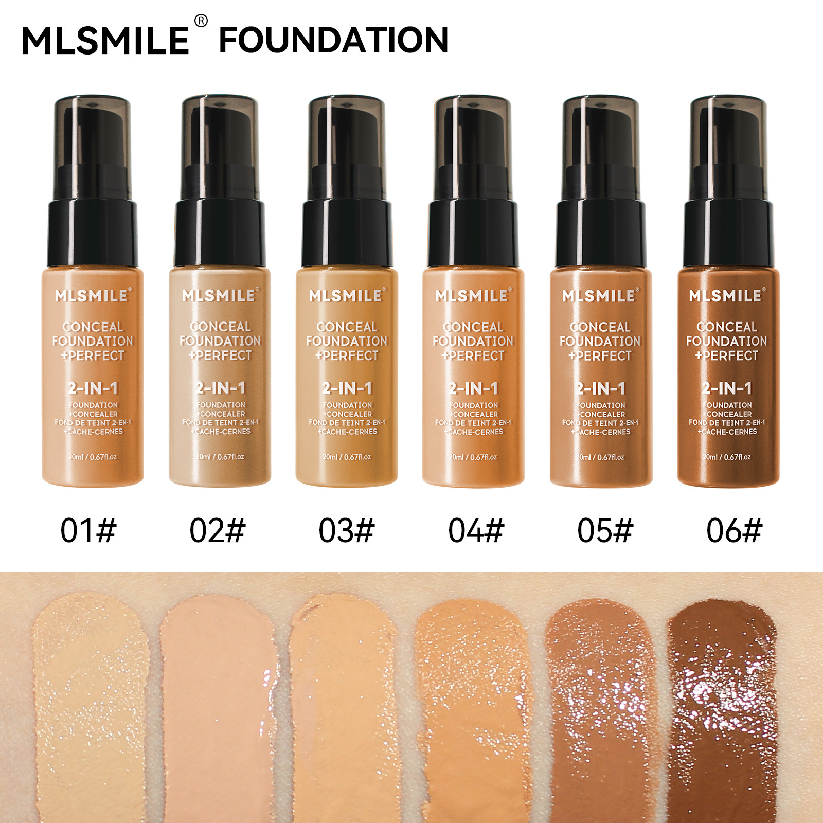 Moisturizing Long Lasting Smear-proof Makeup Concealing Foundation