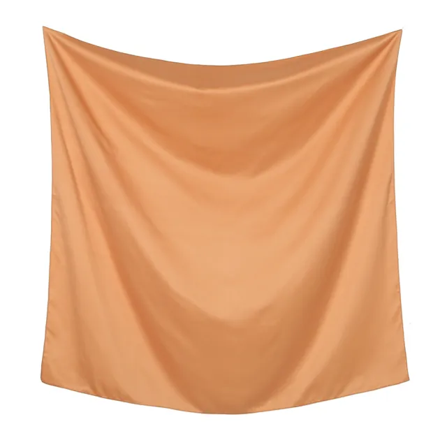 Malaysian Fashion Artificial Silk Subchromin Square Scarf Headcloth Women 5 Camel - Shop at LoveMi