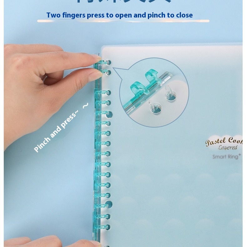 Loose Spiral Notebook Shell Pastel Cookie Soft Light Refill B5 Plaid Impression A5