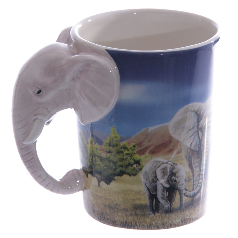 Cup With Elephant Painting