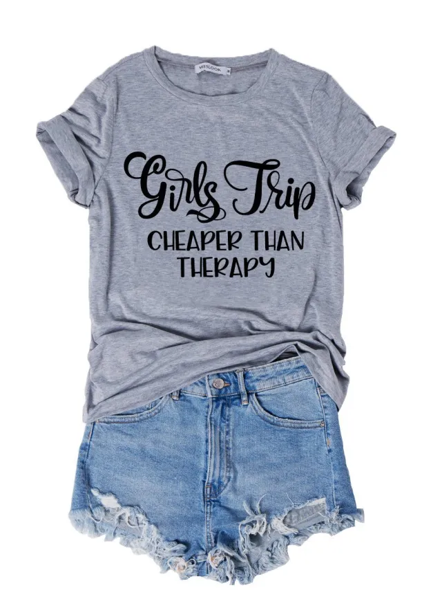 Letter Print Short sleeve Ladies Gray - Shop at LoveMi