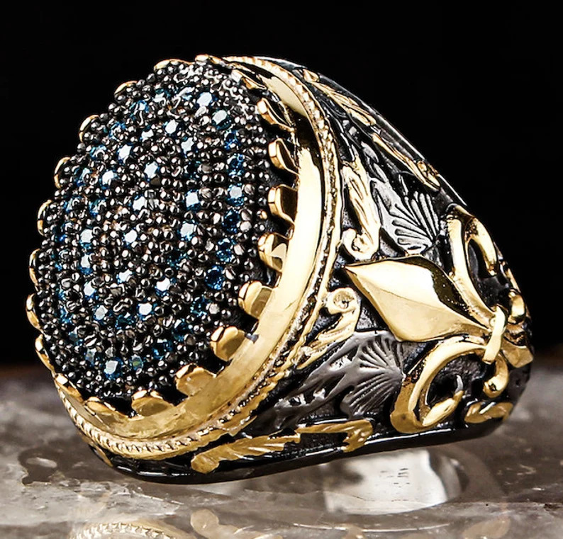 Mysterious Totem Pattern Men's Atmospheric Ring Ornament