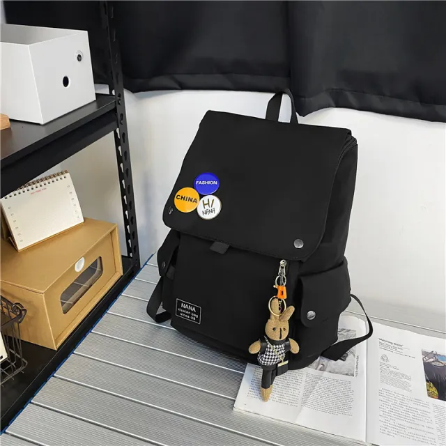Casual Backpack Men's And Women's Large Capacity Travel Black - Shop at LoveMi