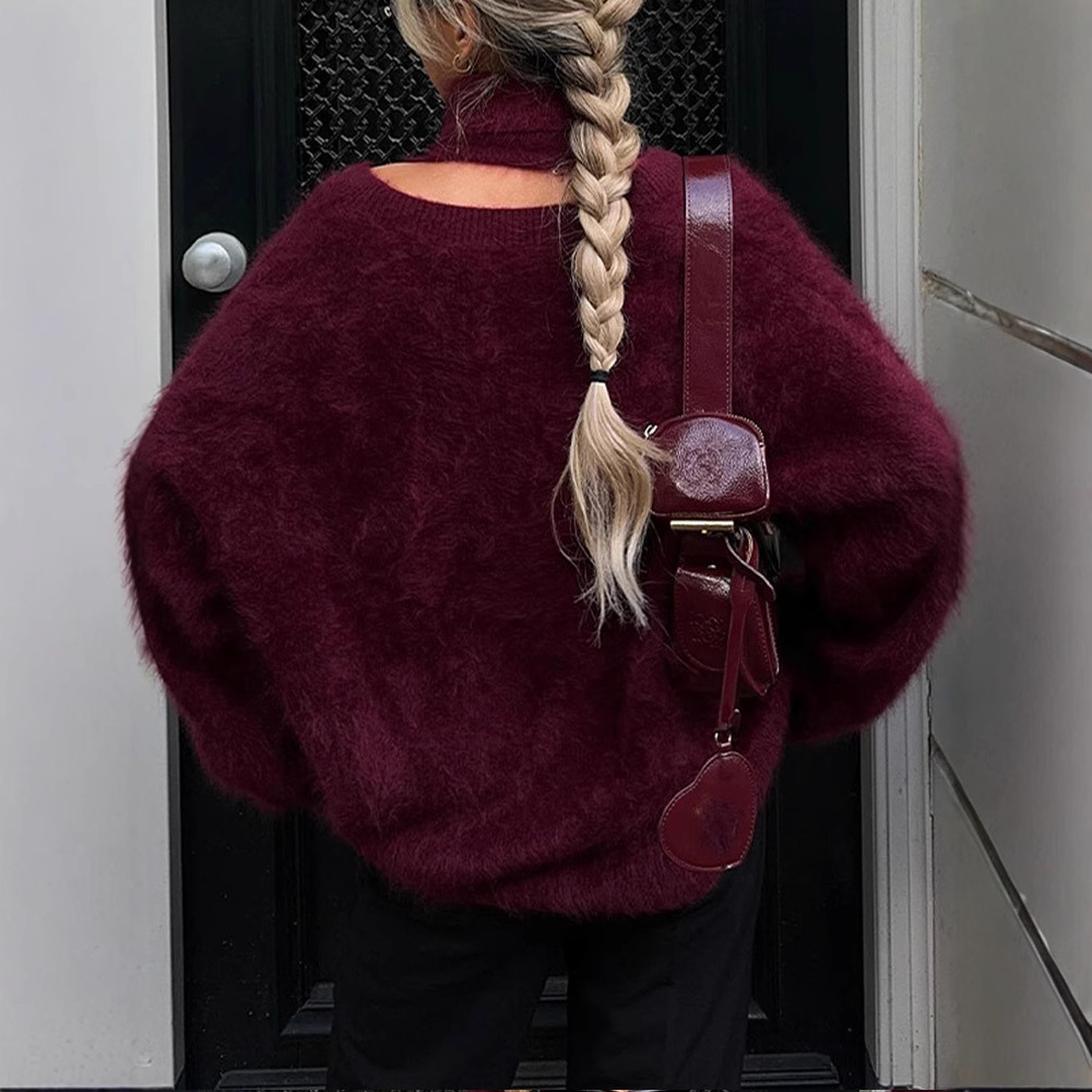 Mid-length Lazy Single-breasted Sweater