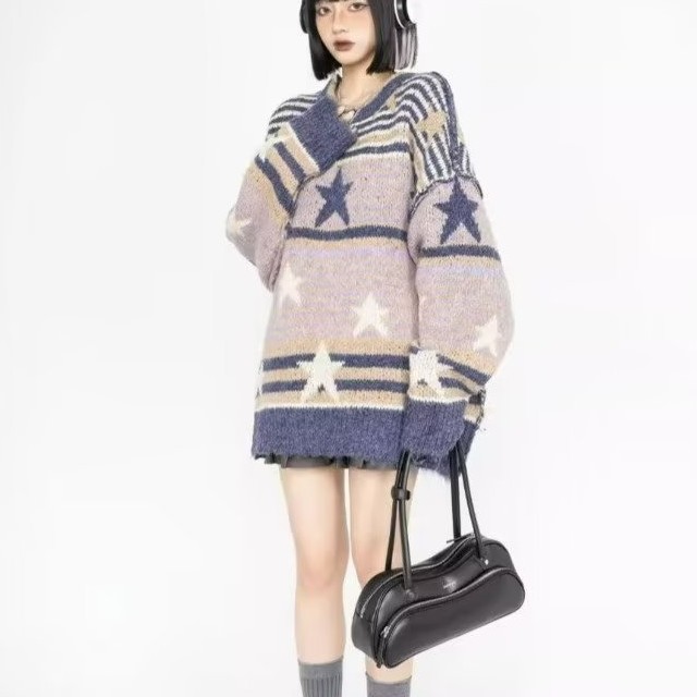 Design Deer Plush Couple American Sweater